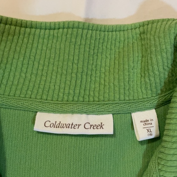 Coldwater Creek Sweatshirt matching T-shirt Green - Picture 5 of 10